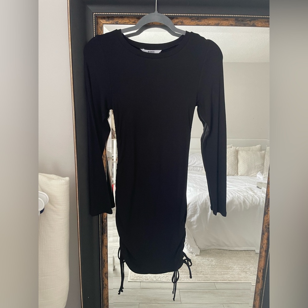 BB Dakota Black Long Sleeve Mini Dress - Picture 3 of 7